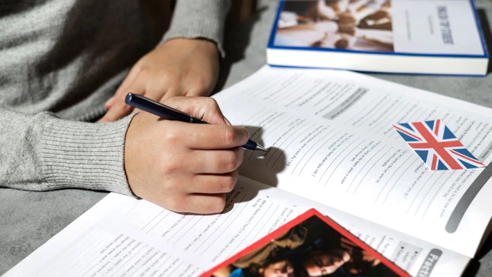 Student making notes